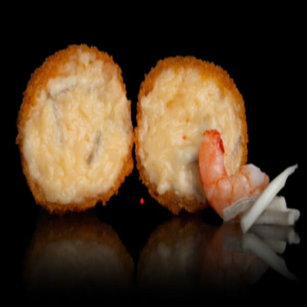 Croqueta de gamba i gules